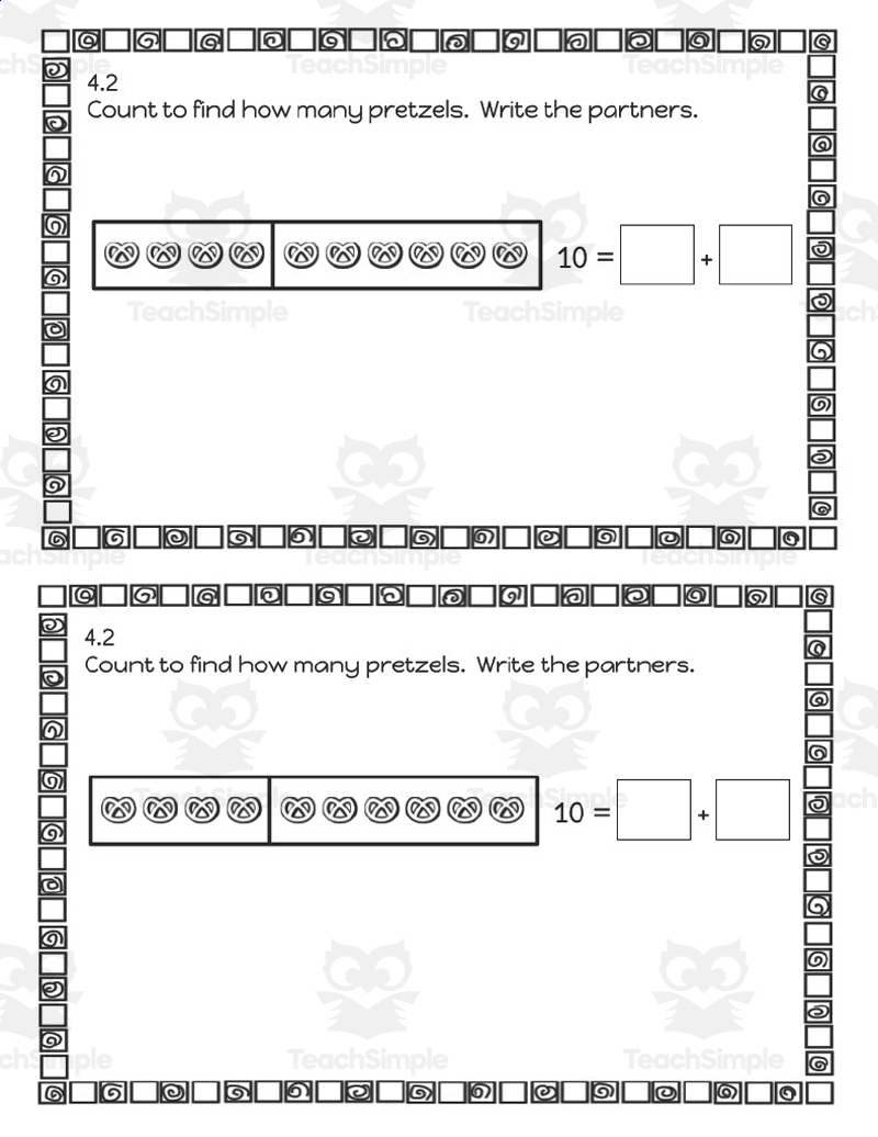 Kindergarten Math Exit Slip Journal Unit 4 Math Expressions By 
