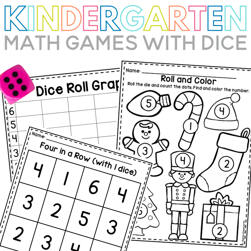 Kindergarten Math Games With Dice Sarah Chesworth