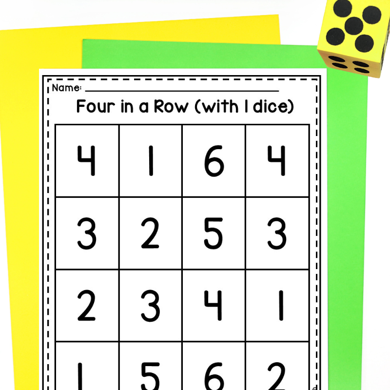 Kindergarten Math Games With Dice Sarah Chesworth