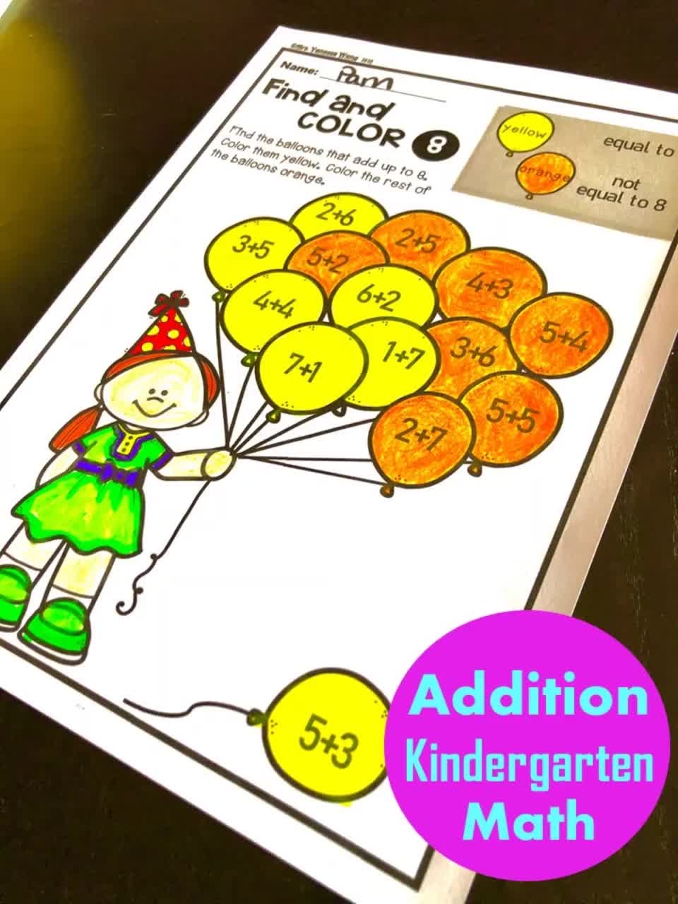 Kindergarten Math Worksheet Math Fact Coloring Homeschooler Addition Worksheet Kindergarten Addition Worksheet Homeschooler Worksheets