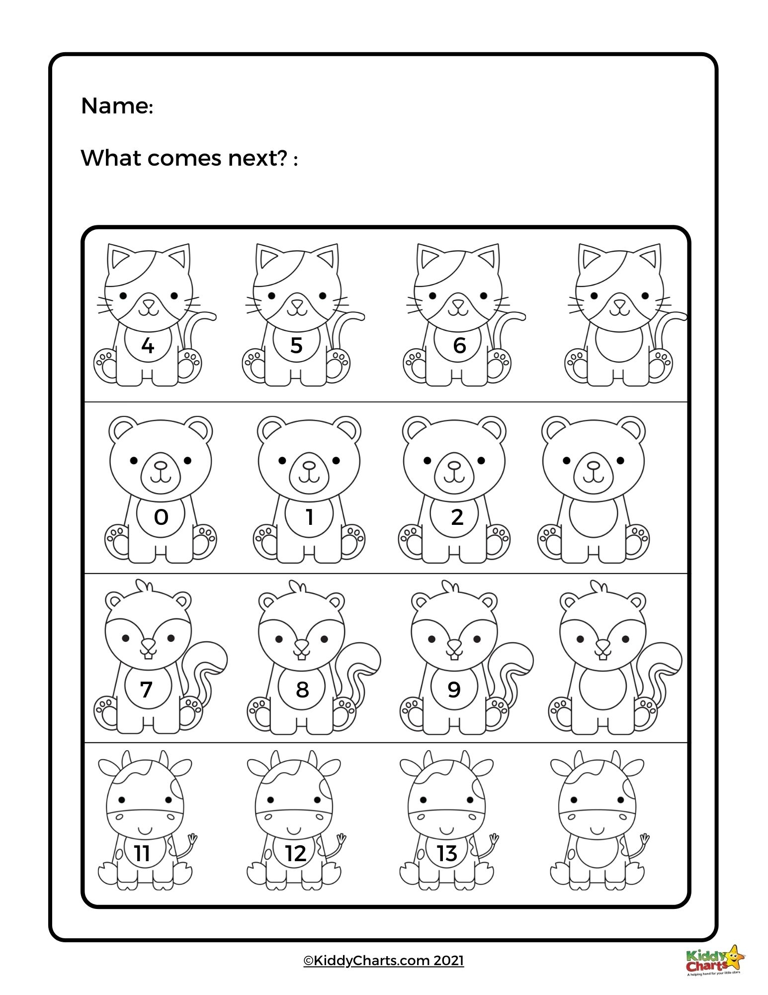 Kindergarten Math Worksheets Animal Math Worksheets KiddyCharts 