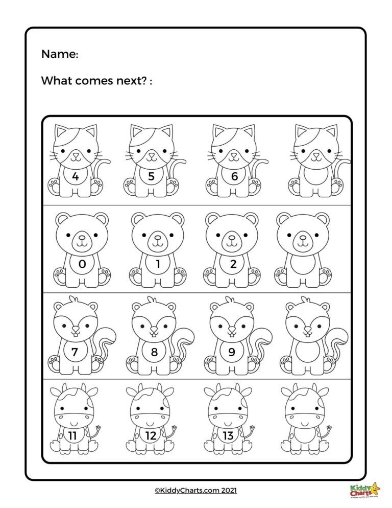 Kindergarten Math Worksheets Animal Math Worksheets KiddyCharts 