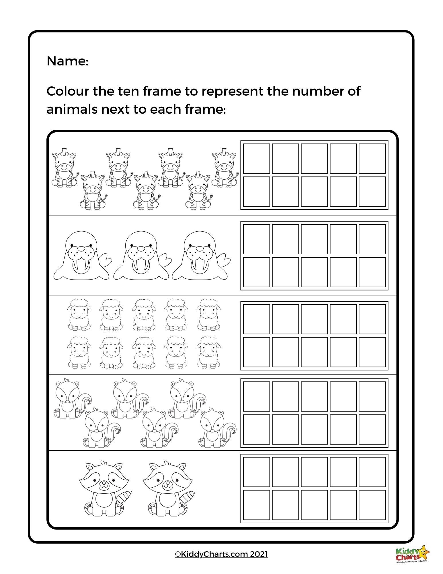 Kindergarten Math Worksheets Animal Math Worksheets KiddyCharts 