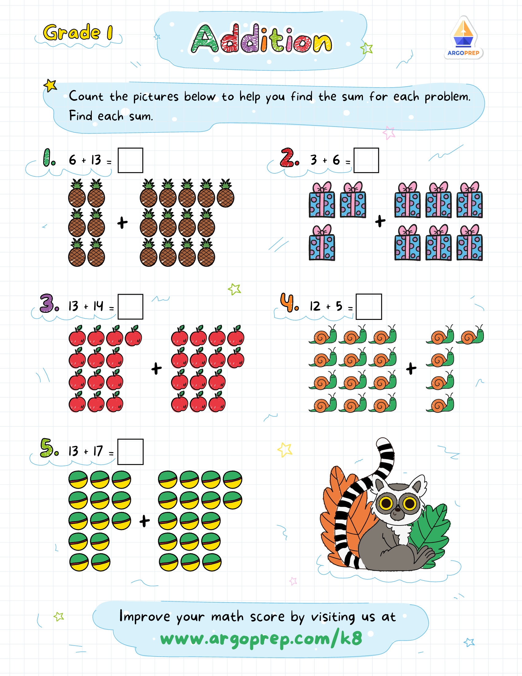 Kindergarten Math Worksheets For Free ArgoPrep