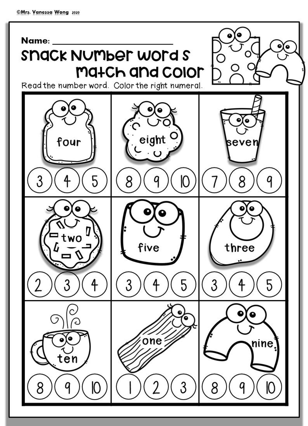 Kindergarten Math Worksheets Numbers 1 10 Number Words Preschool Homeschooling Worksheets Number Worksheets Math Worksheets Preschool Etsy New Zealand
