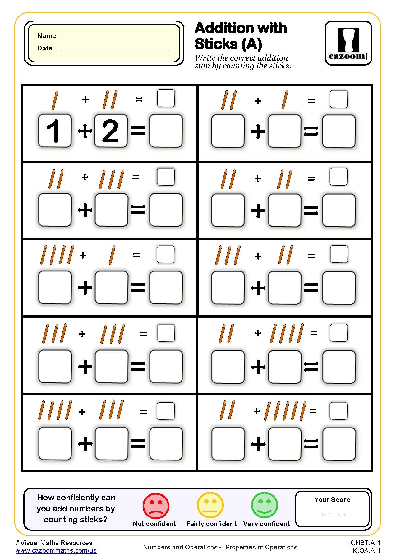 Free Worksheet For Kindergarten Math
