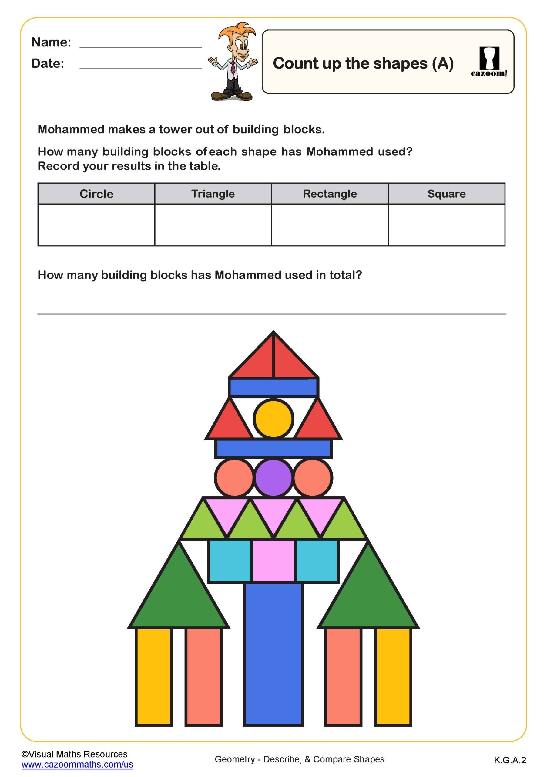 Kindergarten Math Geometry Worksheets