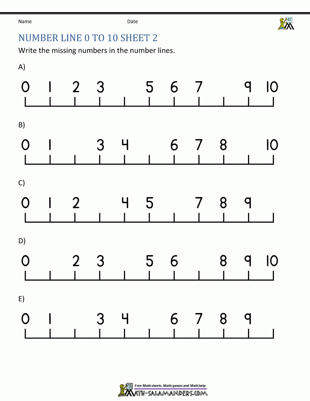 Kindergarten Number Worksheets Kindergarten Number Worksheets