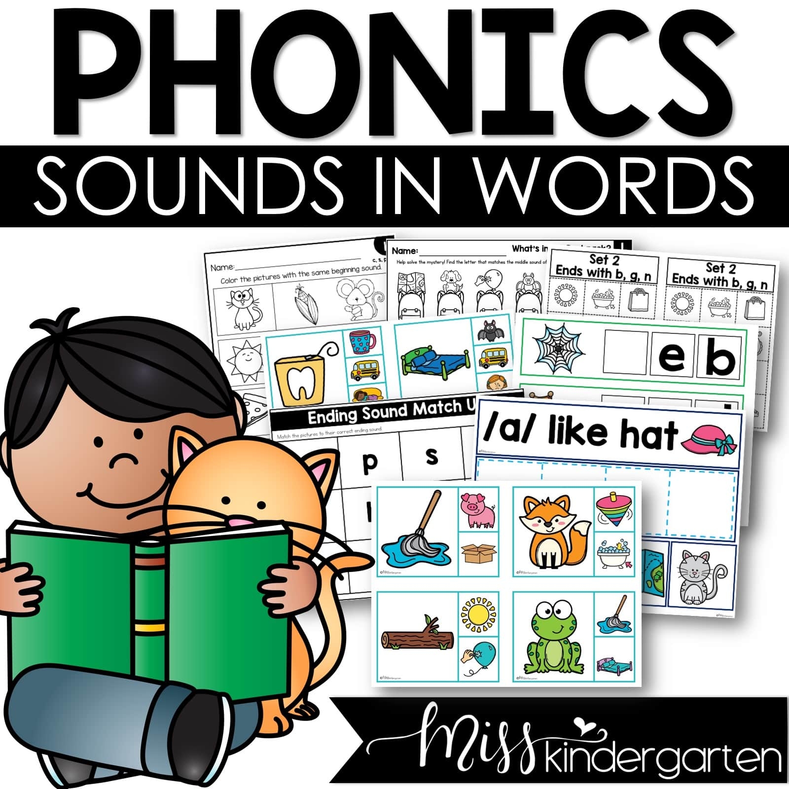 Kindergarten Phonics Centers Beginning Middle And Ending Sounds 