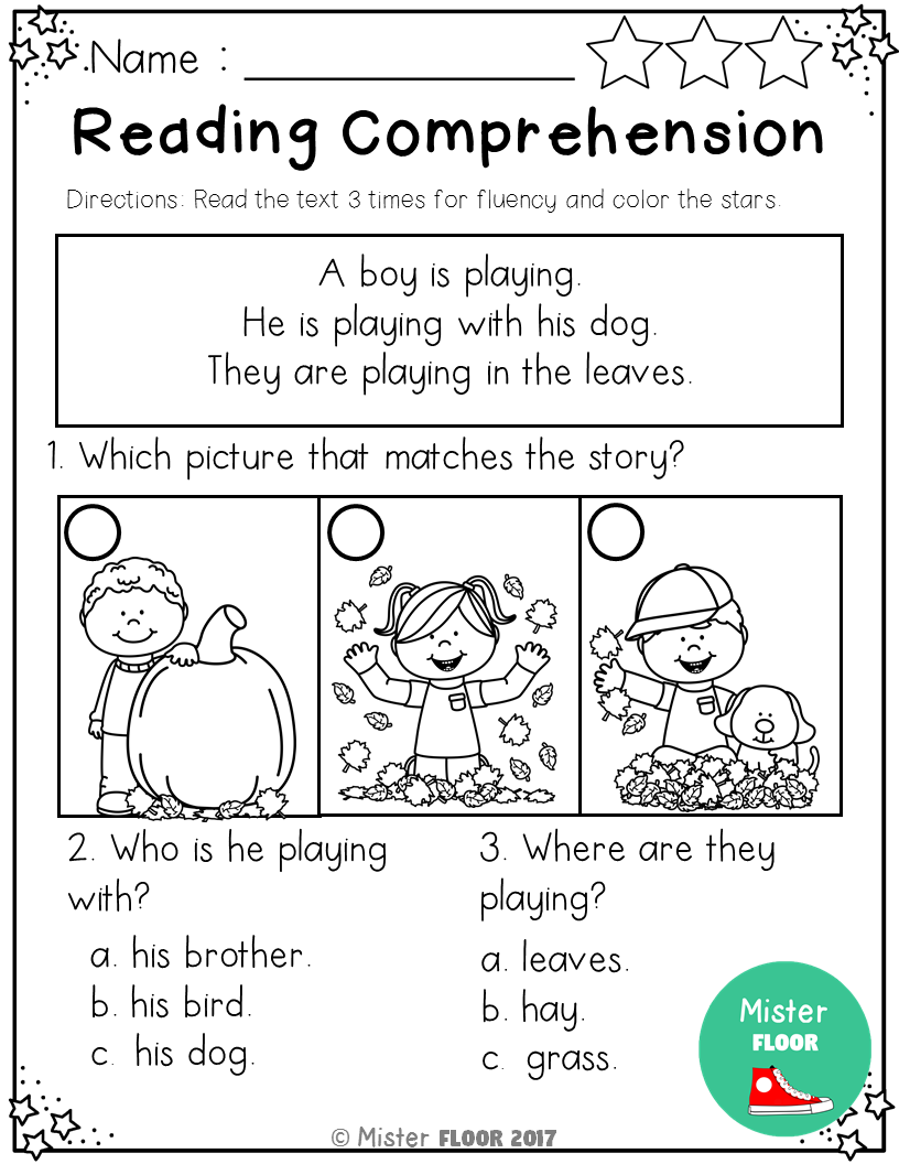 Kindergarten Reading Comprehension Fall Kindergarten Reading Worksheets Library Kindergarten Reading Comprehension Fall Kindergarten Reading Worksheets Library