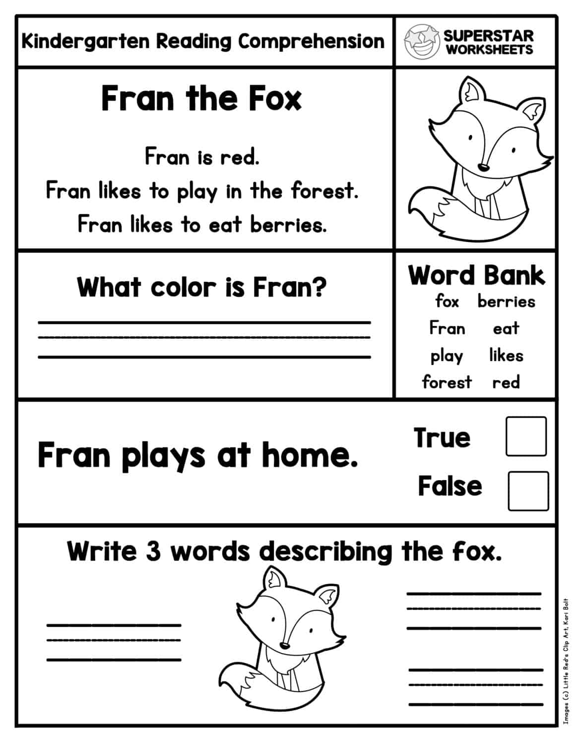 Kindergarten Reading Comprehension Worksheets Pdf Free