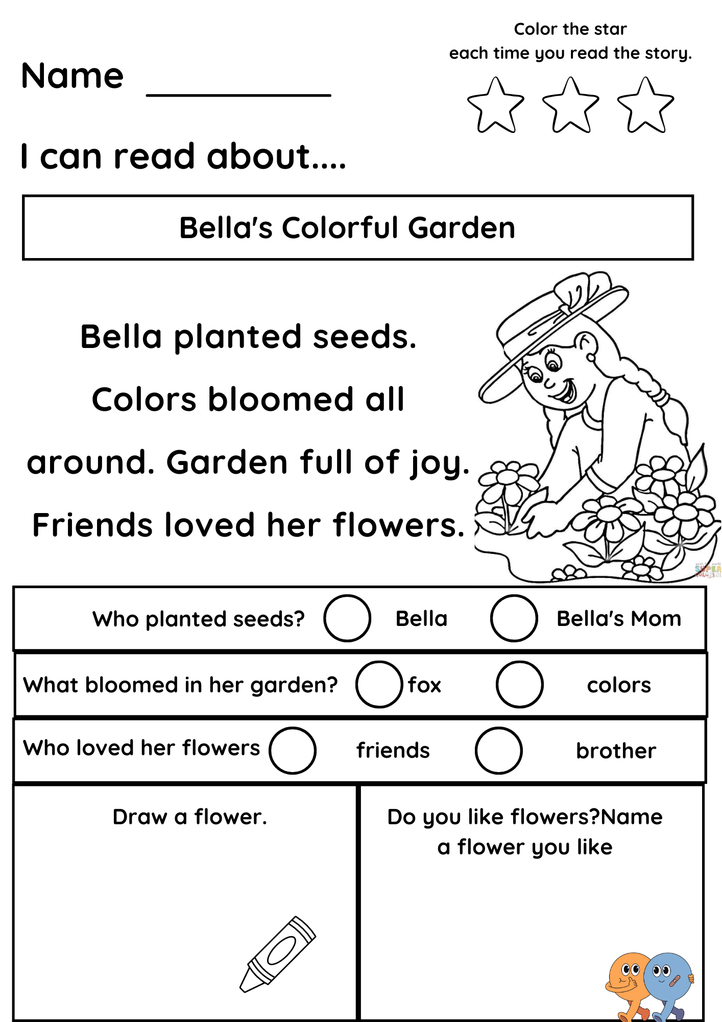 Free Ela Worksheets For Kindergarten