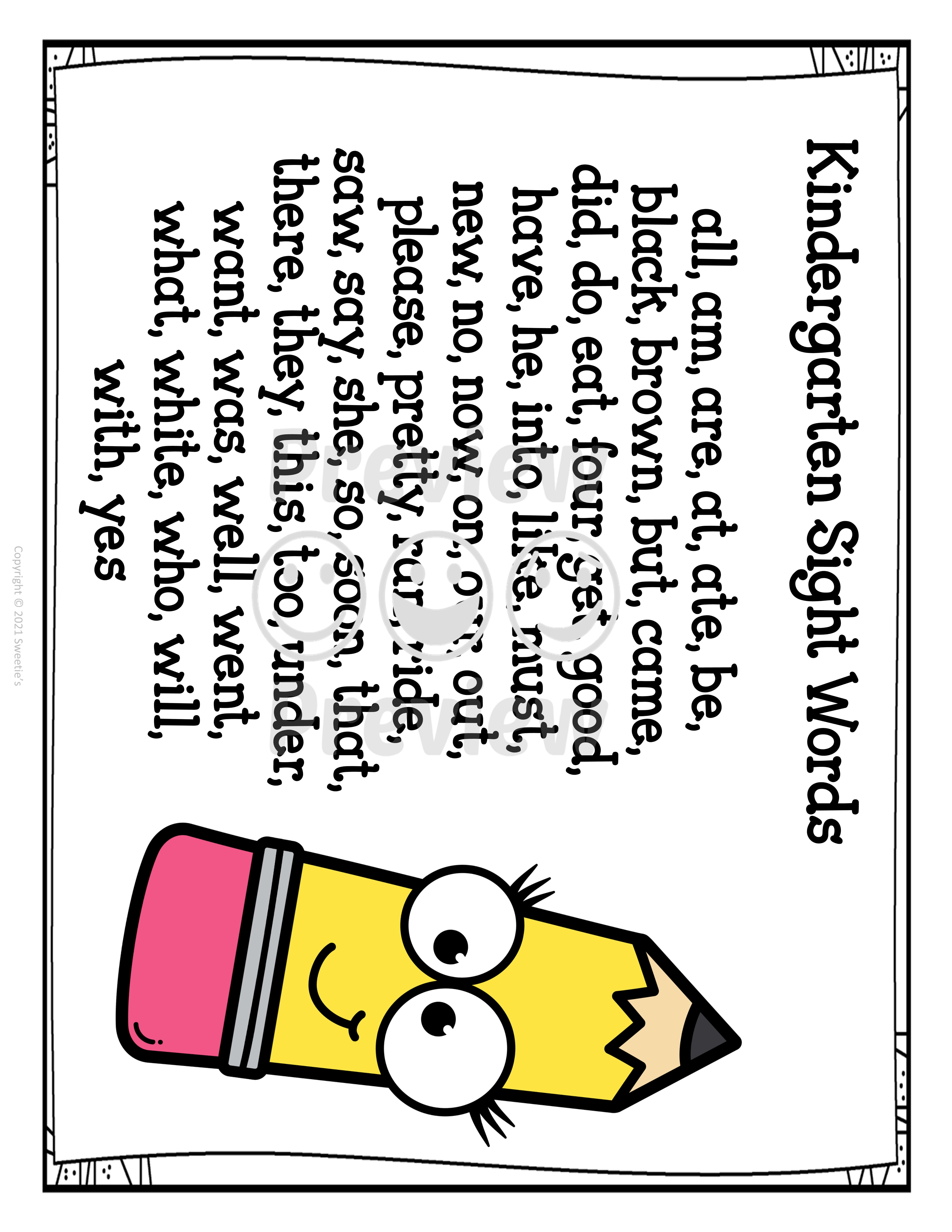 Kindergarten Sight Words Worksheets Made By Teachers