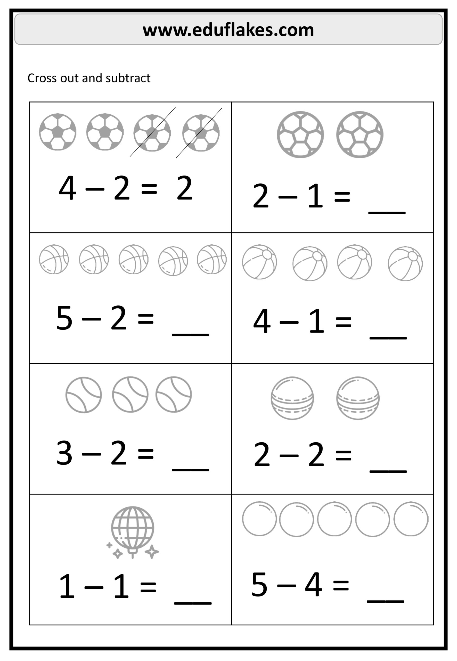 Addition And Subtraction Kindergarten Worksheets Printable