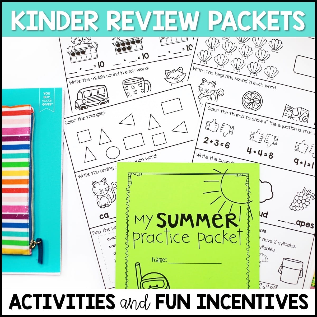 Kindergarten Summer Review Packet Summer Practice Of 