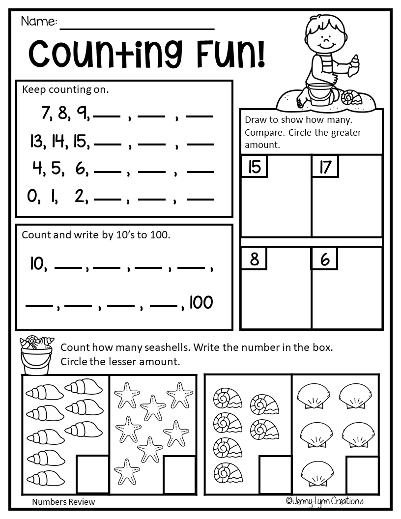 Kindergarten Summer Review