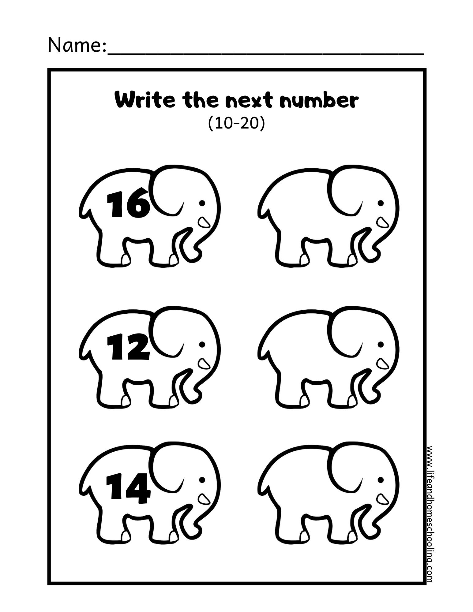 Kindergarten Write The Missing Numbers 11 20 Made By Teachers