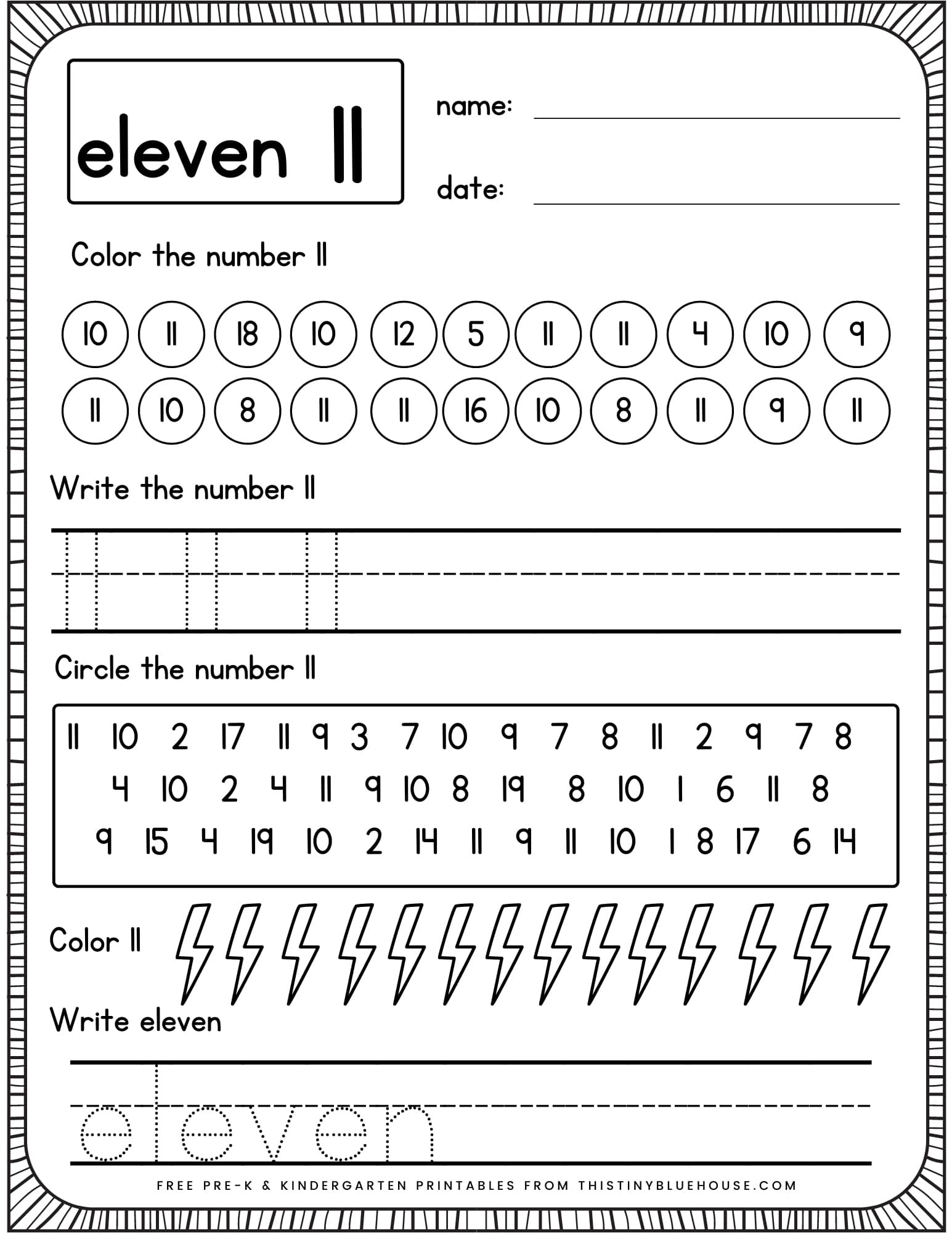 Kindergarten Writing Number Practice Free Printable 1 20 Number Pages This Tiny Blue House