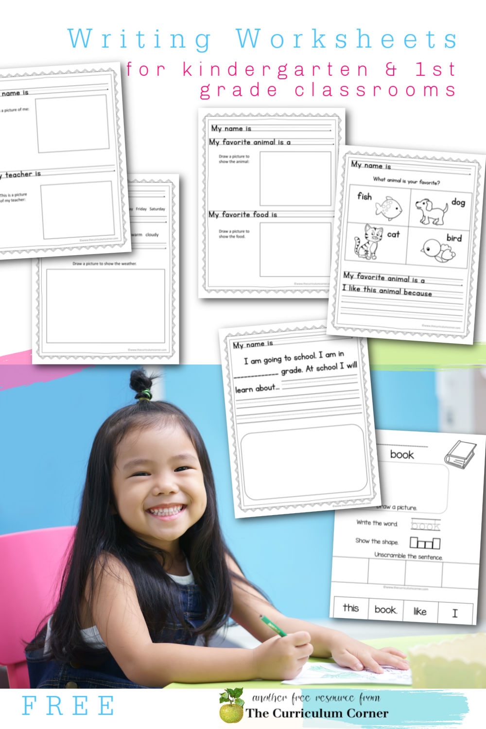 Free Kindergarten Writing Worksheets