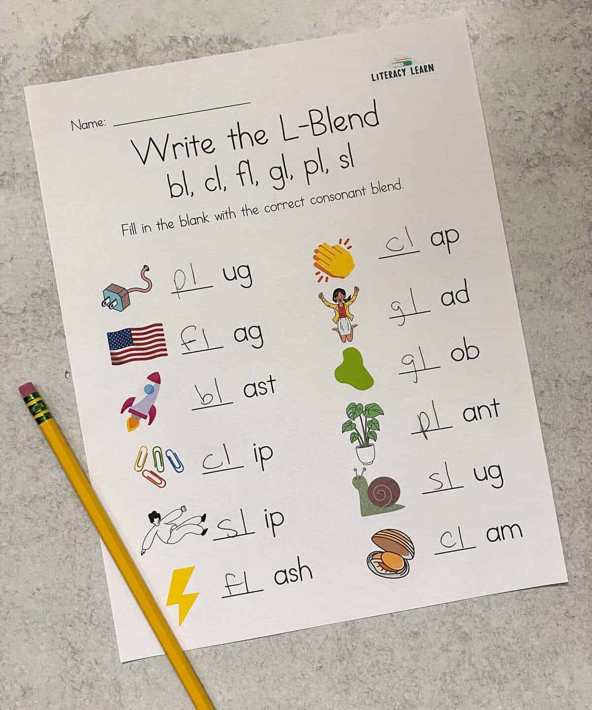 Kindergarten Blend Worksheets Free
