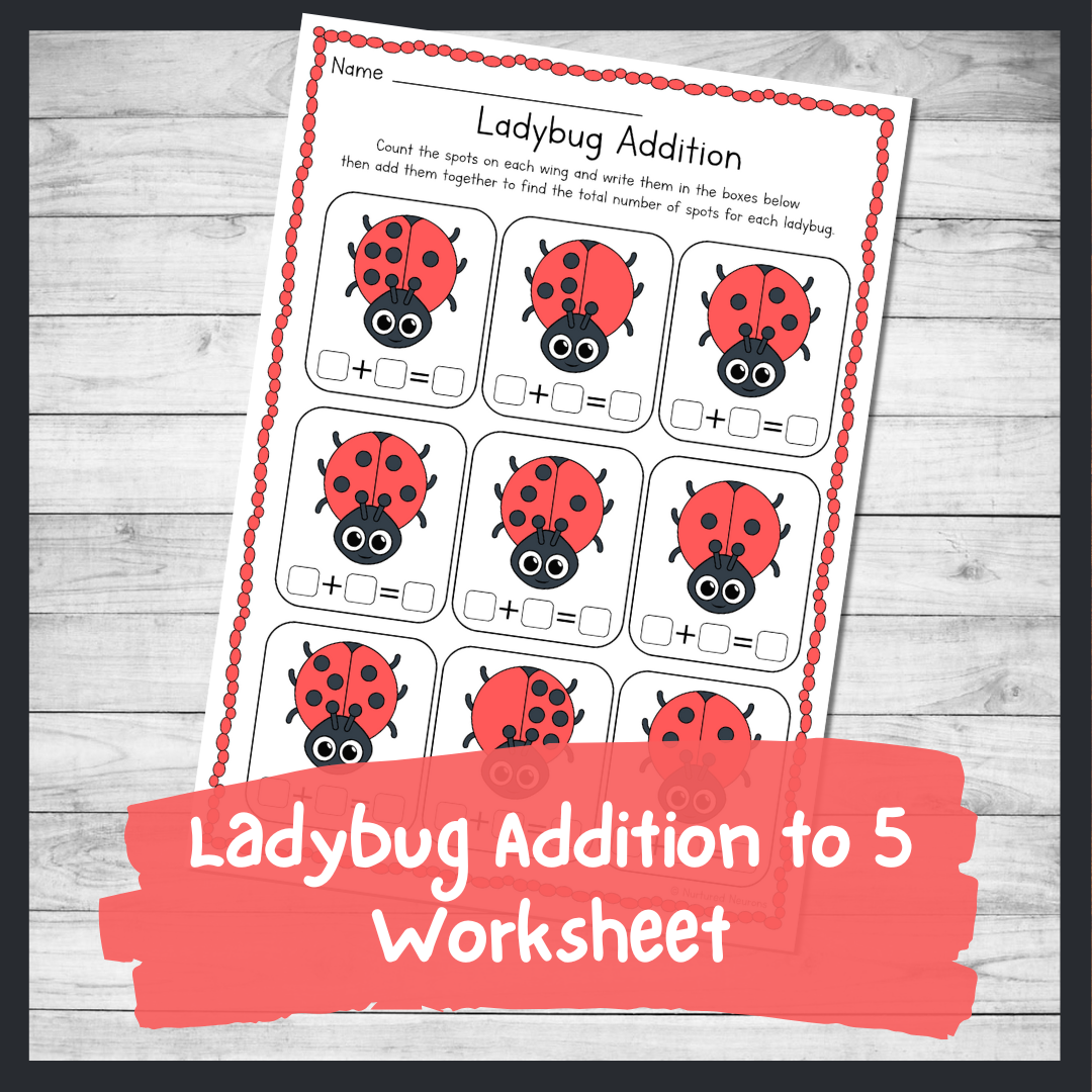 Ladybug Addition Up To 5 Worksheet Preschool And Kindergarten Ladybug Addition Up To 5 Worksheet Preschool And Kindergarten