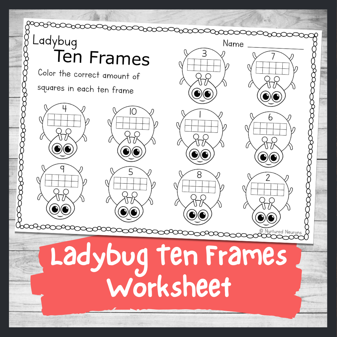 10 Frame Worksheets For Kindergarten Free