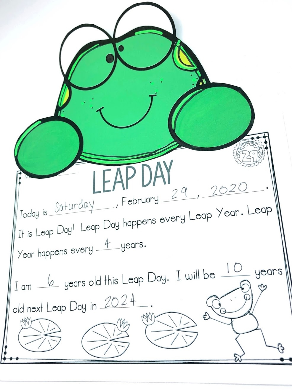 Free Leap Year Worksheets For Kindergarten