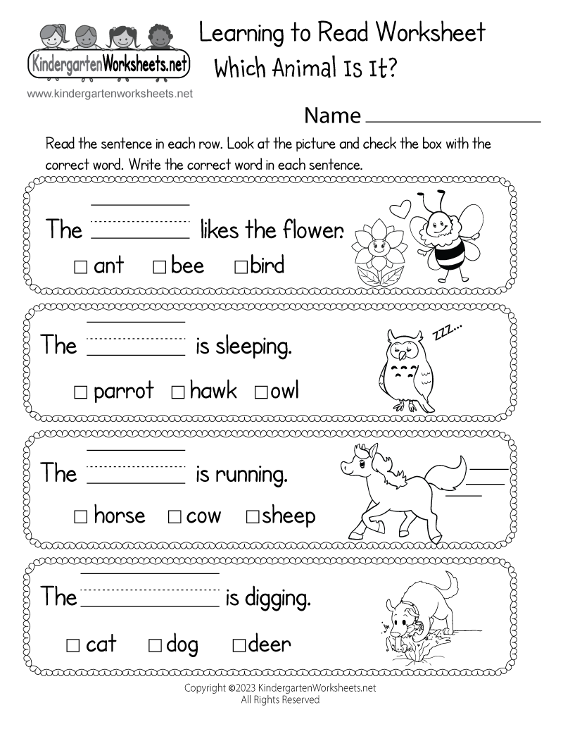 Learning To Read Worksheet Free Printable Digital U0026 PDF Learning To Read Worksheet Free Printable Digital U0026 PDF