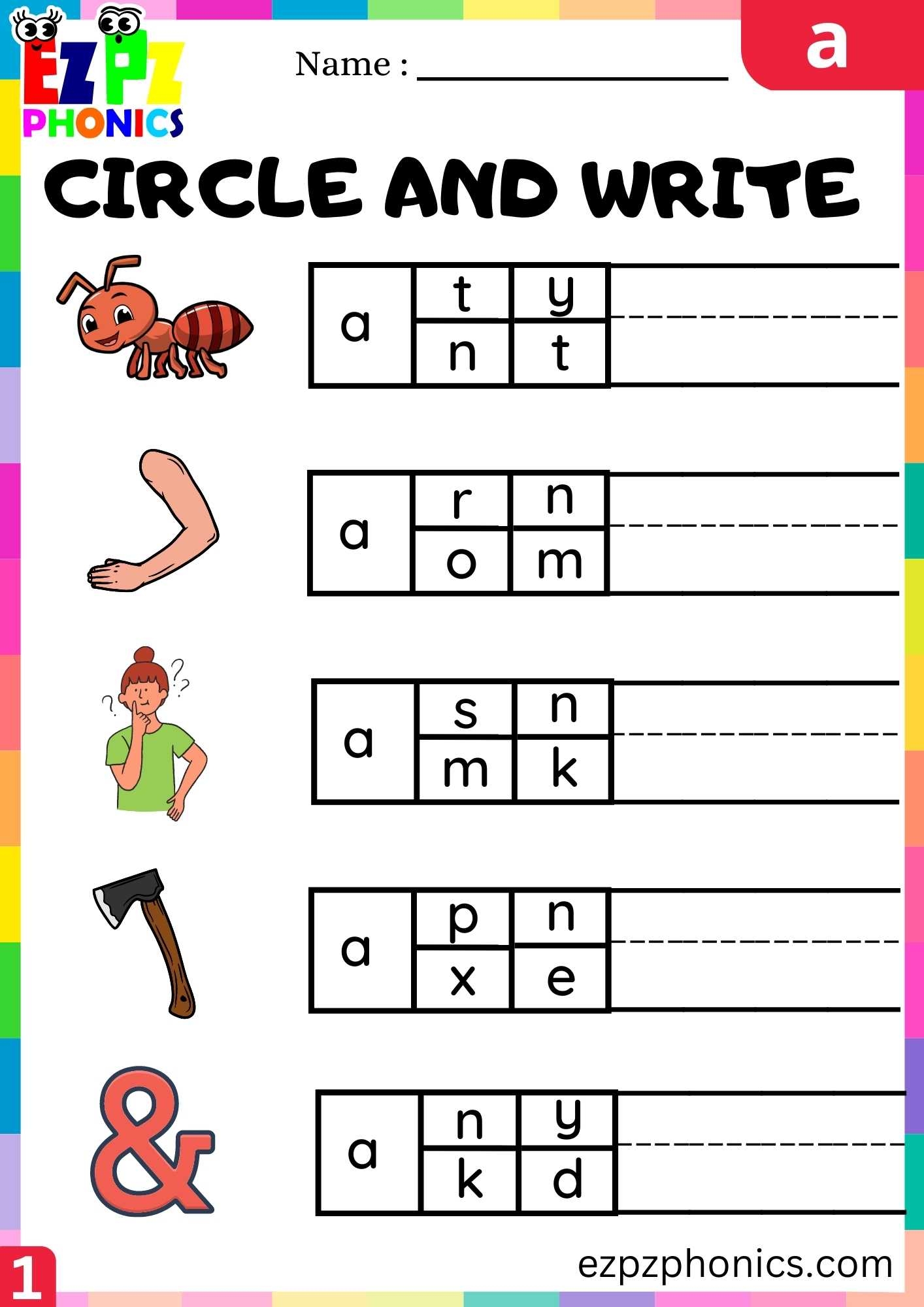 Beginner Phonics Worksheets For Kindergarten Free