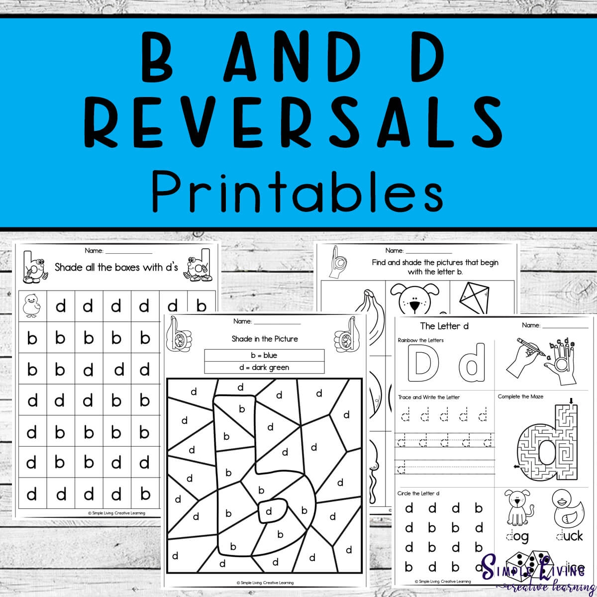 Letter B And D Reversal Printables Simple Living Creative Learning