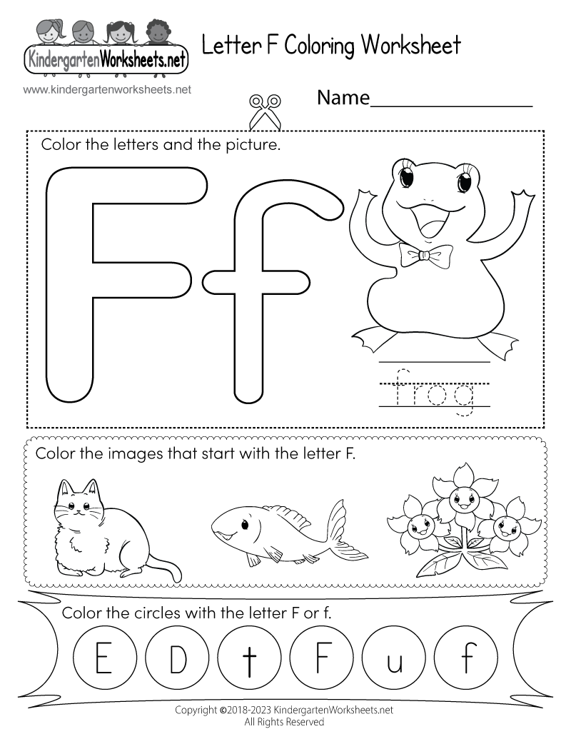 Letter F Coloring Worksheet Free Printable Digital U0026 PDF