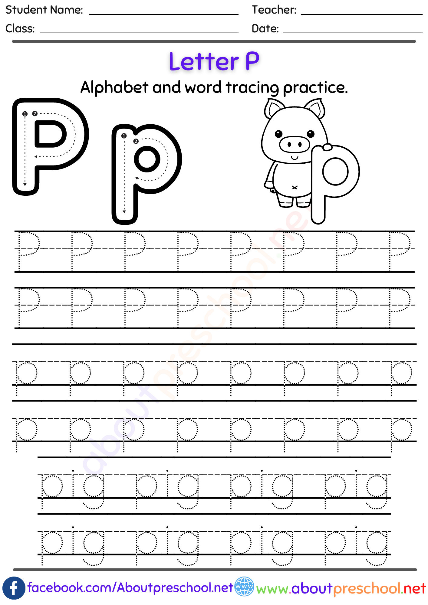 Letter P Archives About Preschool