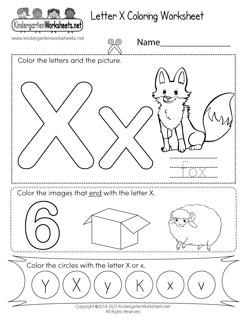 Letter X Coloring Worksheet Free Printable Digital U0026 PDF