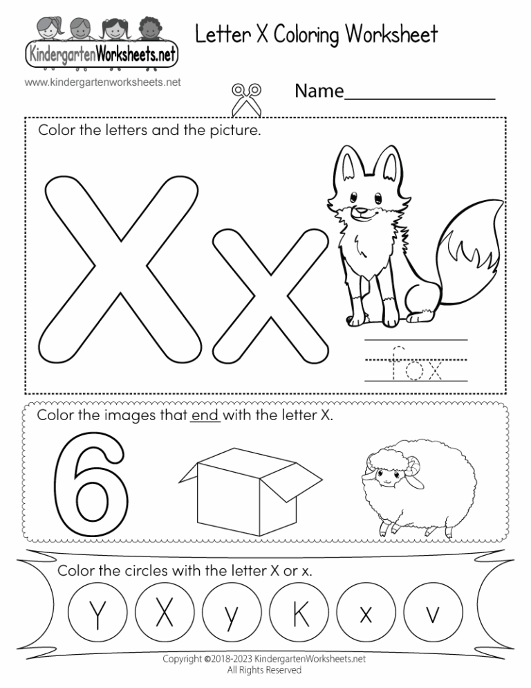 Letter X Coloring Worksheet Free Printable Digital U0026 PDF