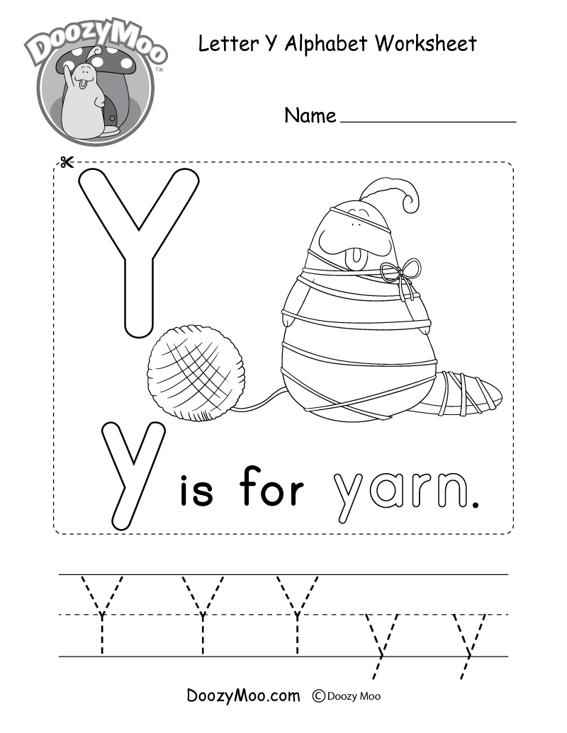 Letter Y Alphabet Activity Worksheet Doozy Moo Letter Y Alphabet Activity Worksheet Doozy Moo