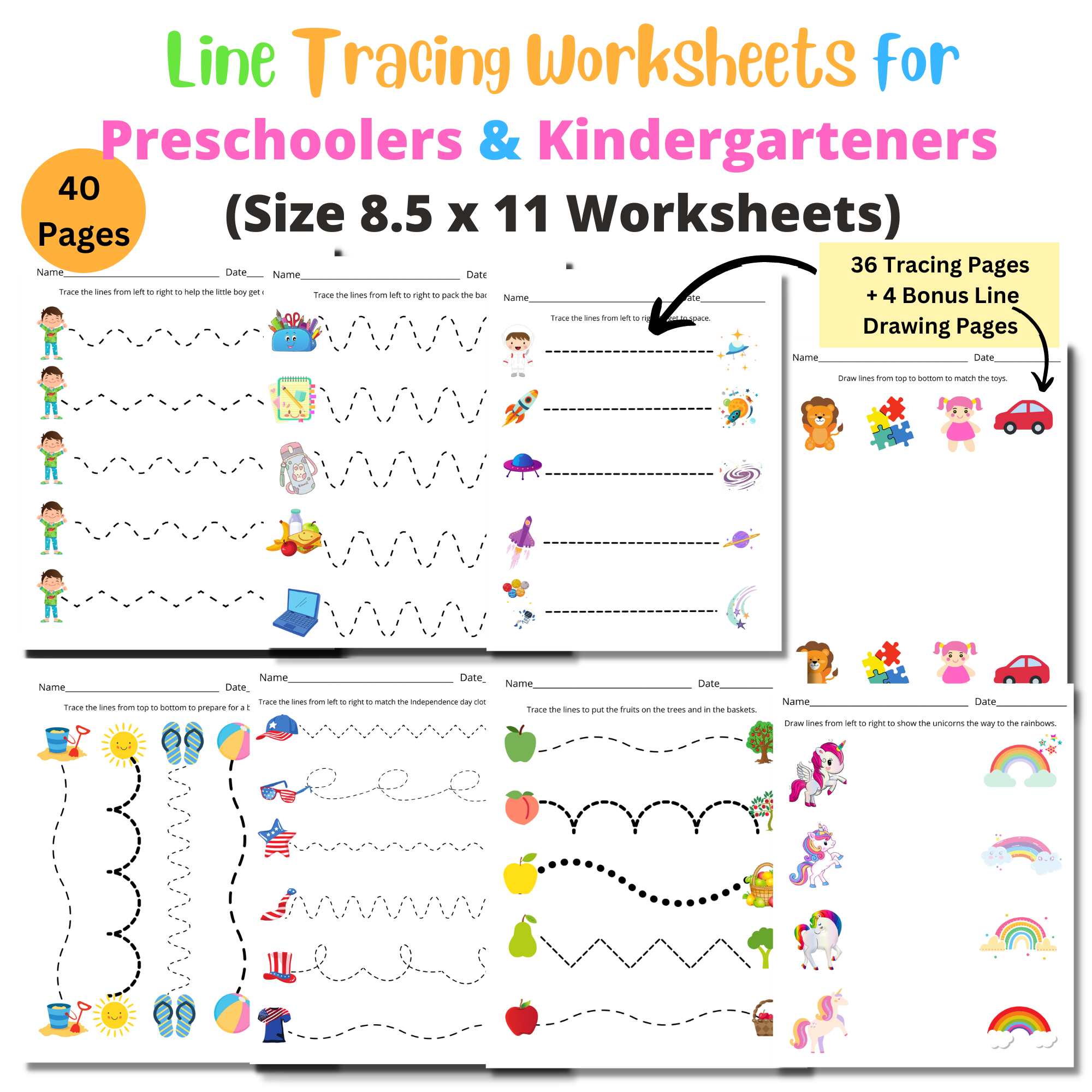 Line Tracing Worksheets Handwriting Practice For Kids At Home 