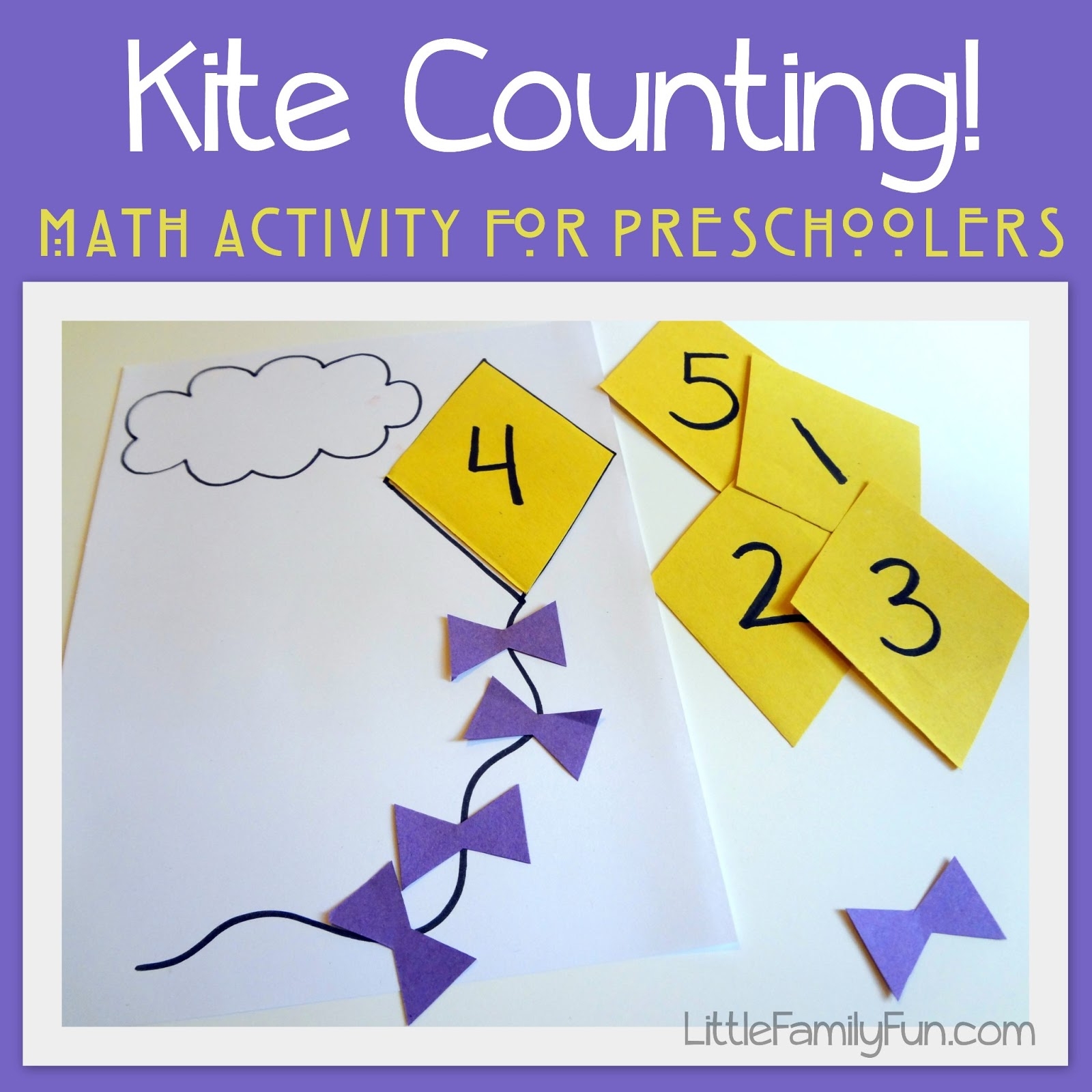 Little Family Fun Kite Counting Math Activity For Preschoolers