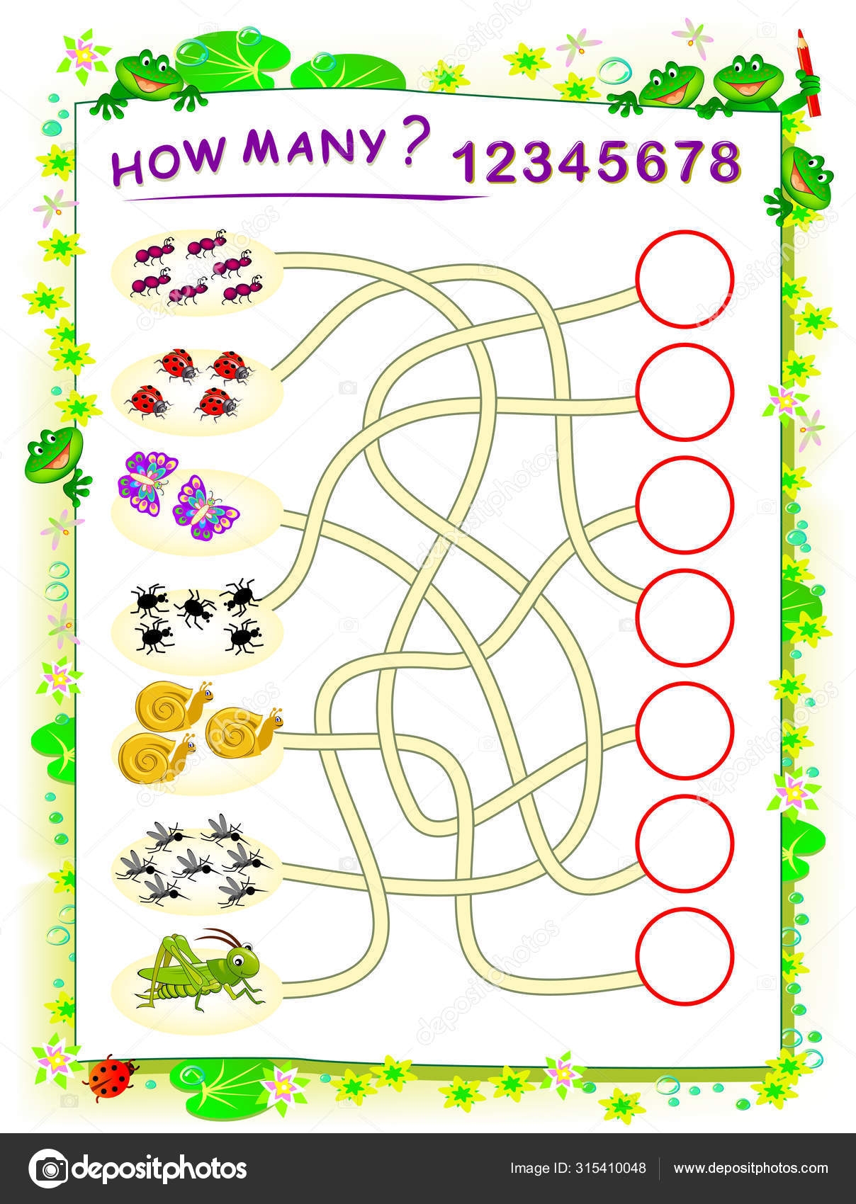 Math Puzzle Worksheet For Kindergarten