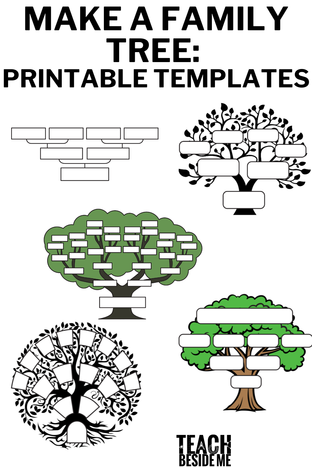 Make A Family Tree Templates U0026 Activities Teach Beside Me