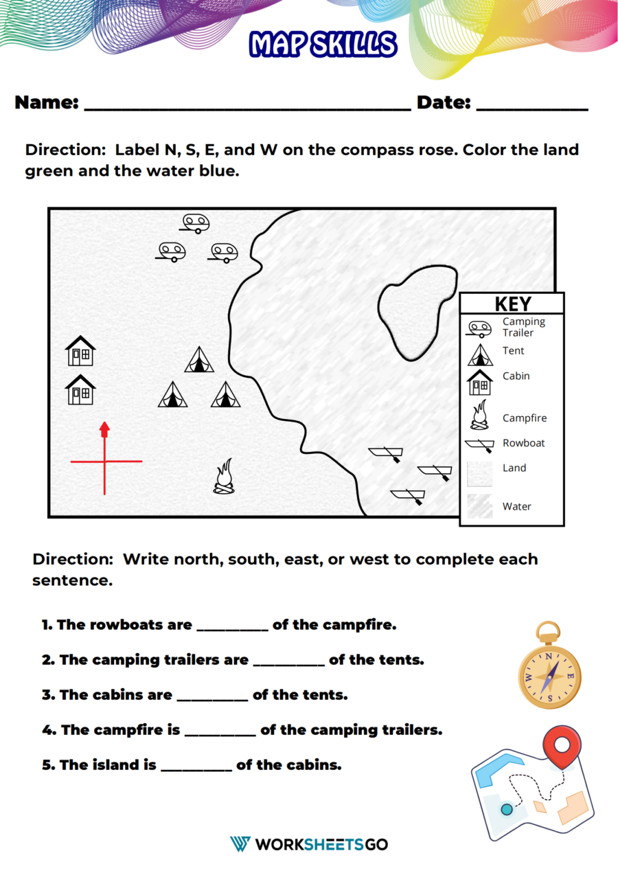 Free Printable Kindergarten Map Worksheets