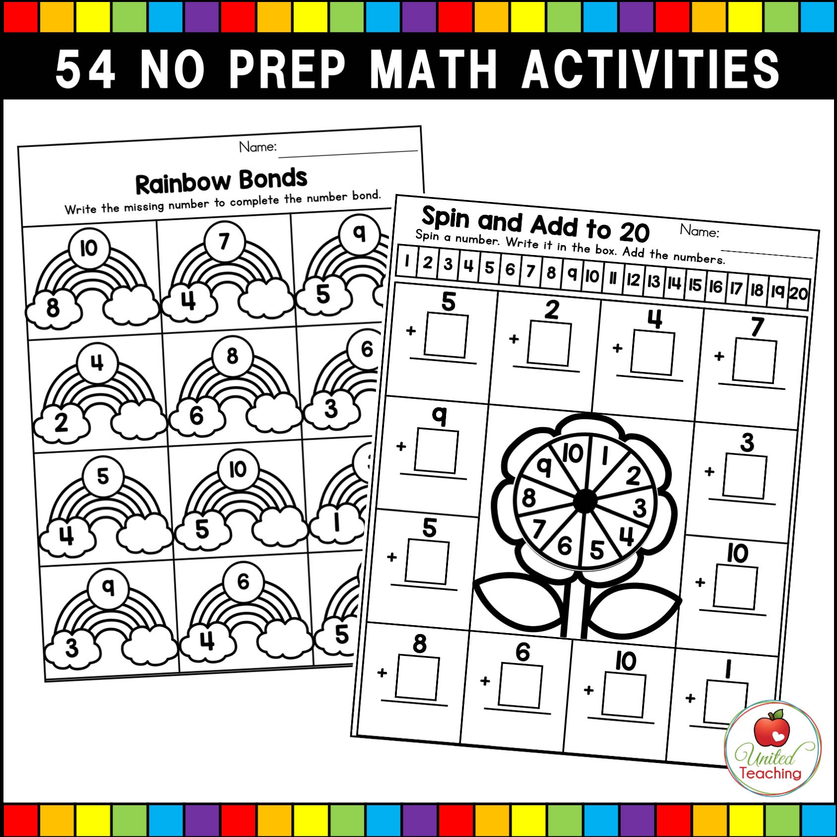 March Kindergarten Math And Literacy Worksheets United Teaching