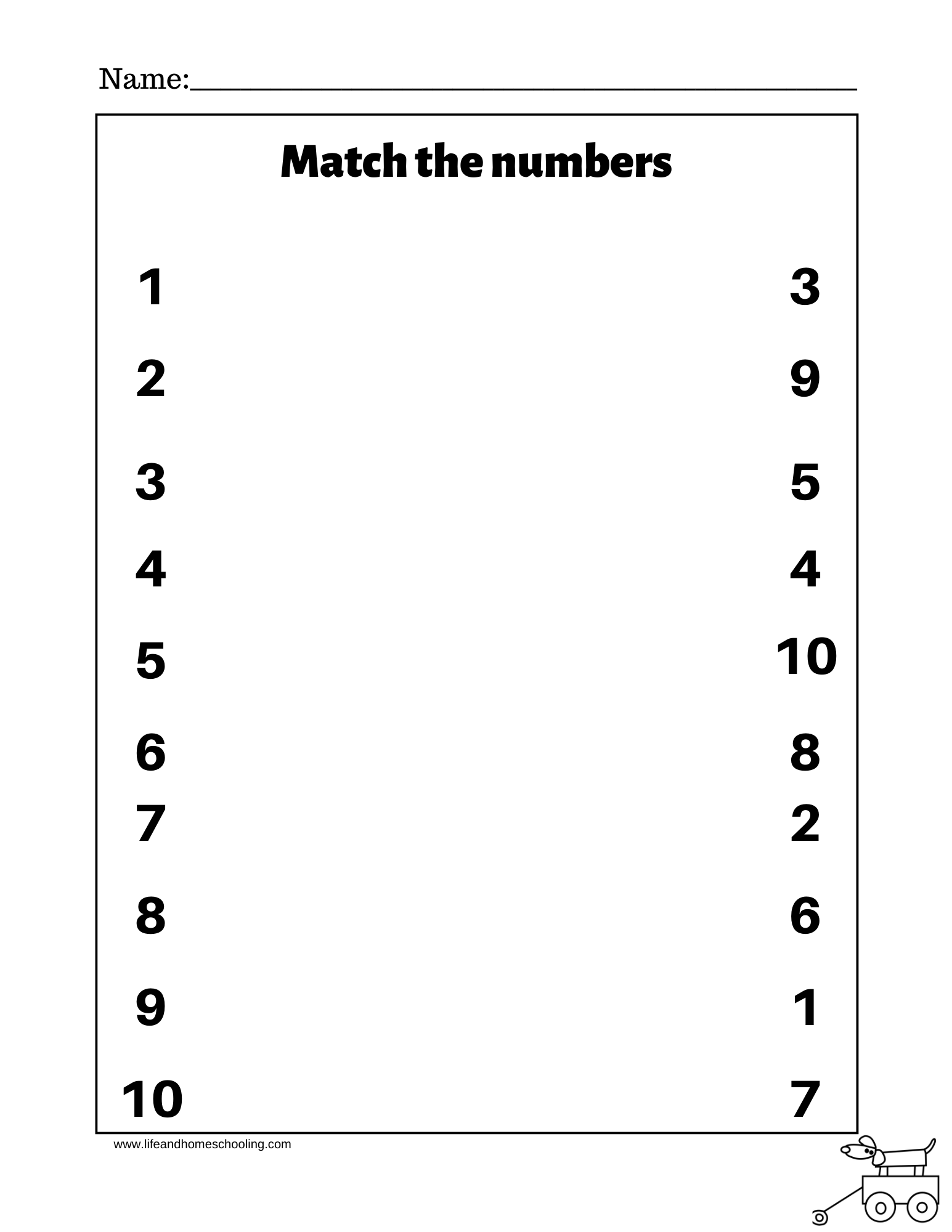 Matching Numbers Preschool Kindergarten Math Made By Teachers
