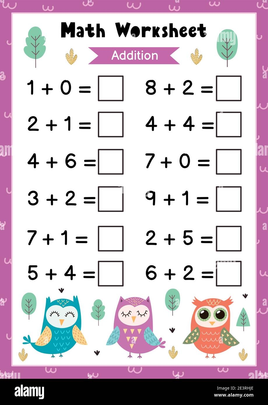 Math Worksheet Hi res Stock Photography And Images Alamy