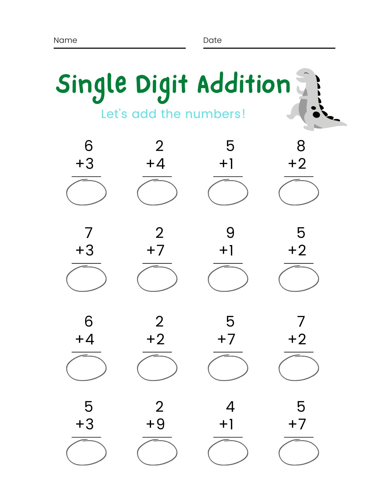 Worksheet Maths Kindergarten
