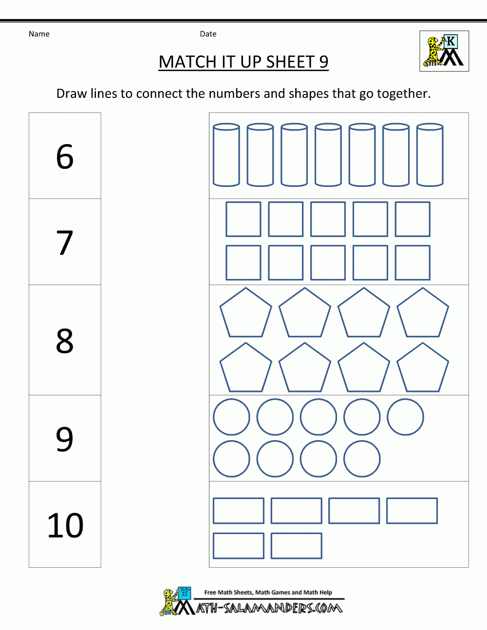 Math Worksheets Kindergarten