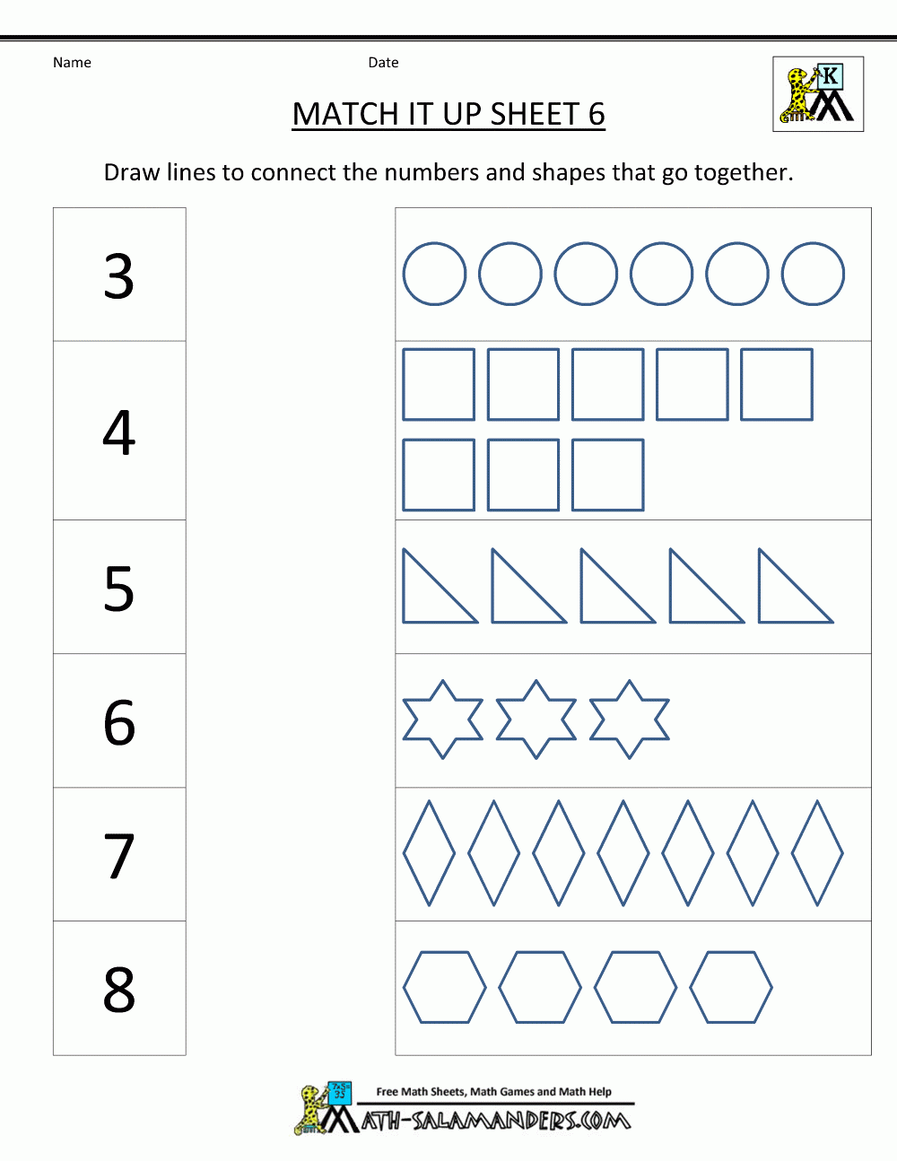 Math Worksheets Kindergarten