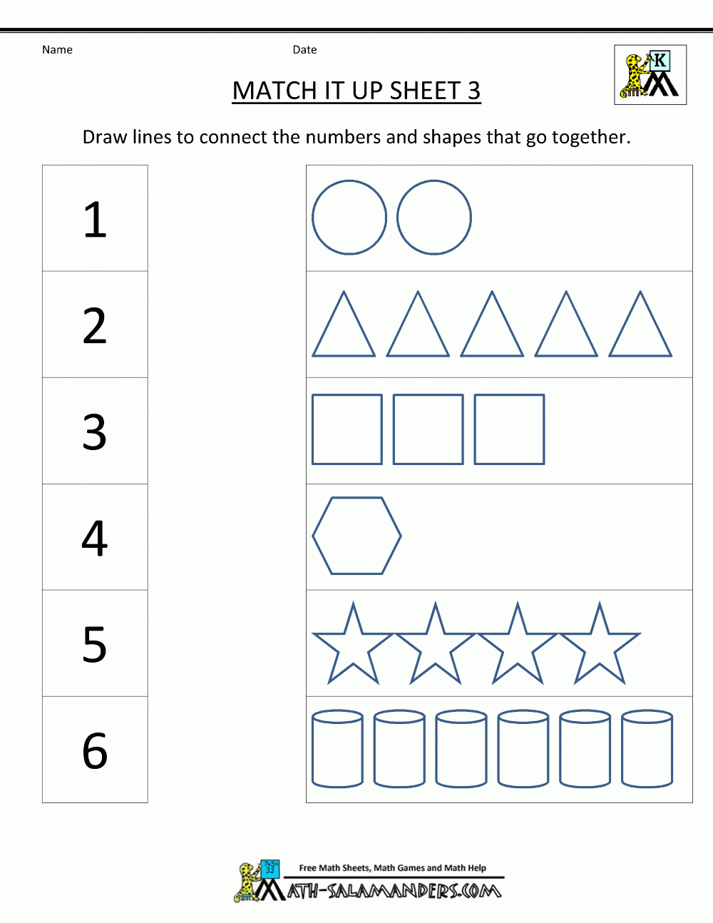 Math Worksheets Kindergarten