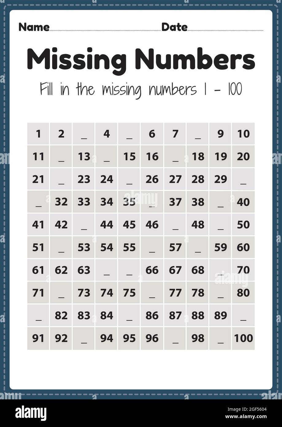 Worksheet In Math For Kindergarten