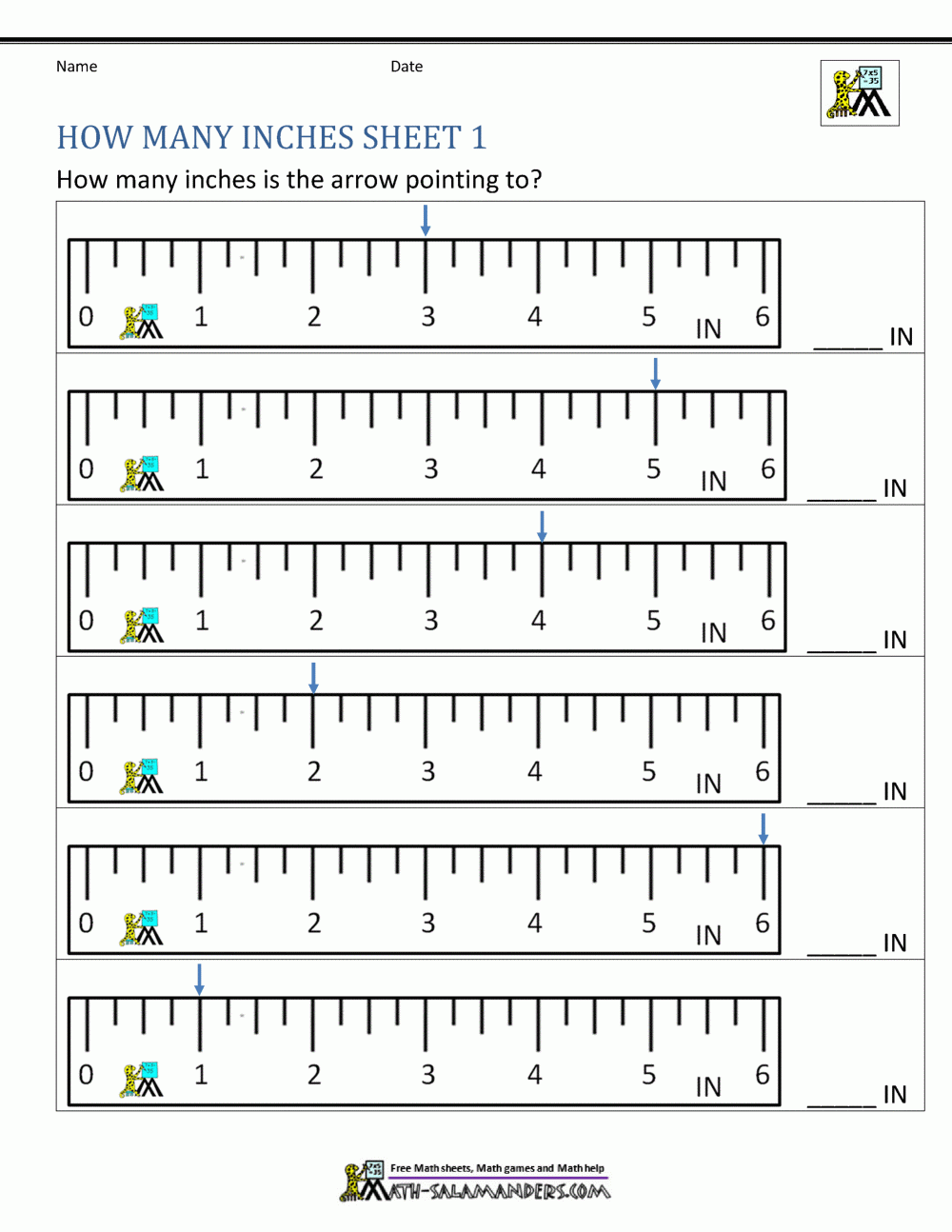 Measuring Length Worksheets