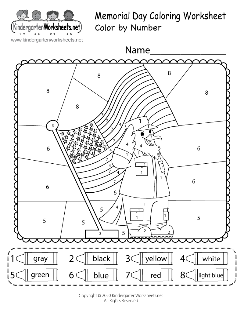 Memorial Day Activities Kindergarten Math Worksheets Worksheets Library